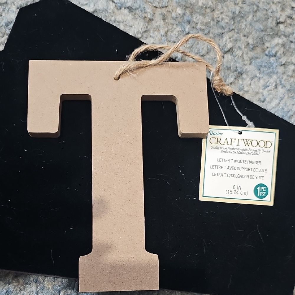 Darice Craftwood Letter T Decor